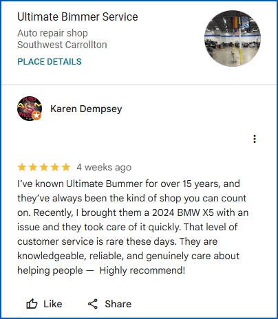 Ultimate Bimmer Service BMW Review