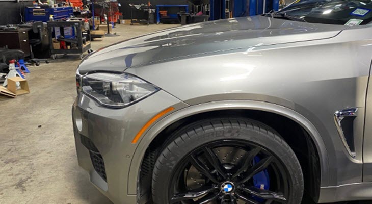 BMW Car In Our Garage For Vacuum Hose Leak Repair